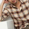Regular Fit Checkered Shirt Collar Regular Length Shirt