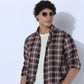 Regular Fit Checkered Shirt Collar Regular Length Shirt