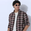Regular Fit Checkered Shirt Collar Regular Length Shirt