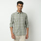 Regular Fit Checkered Shirt Collar Shirt