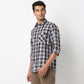 Regular Fit Checkered Shirt Collar Shirt