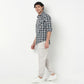 Regular Fit Checkered Shirt Collar Shirt