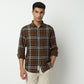 Regular Fit Checkered Shirt Collar Shirt