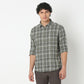 Collar Full Sleeve Checkered Shirt
