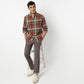 Regular Fit Checkered Shirt Collar Shirt