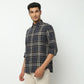 Regular Fit Checkered Shirt Collar Shirt