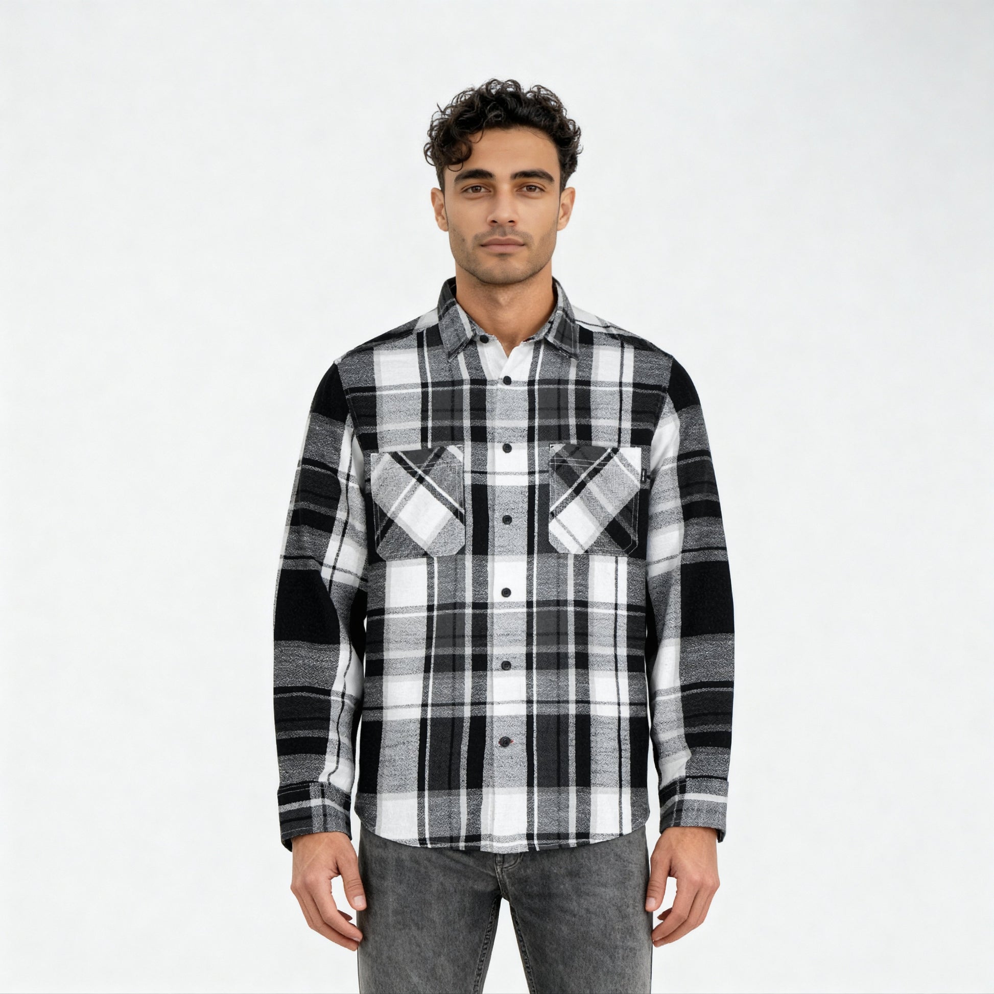 Cotton Double Pocket Checkered Lumber Jack Shirt