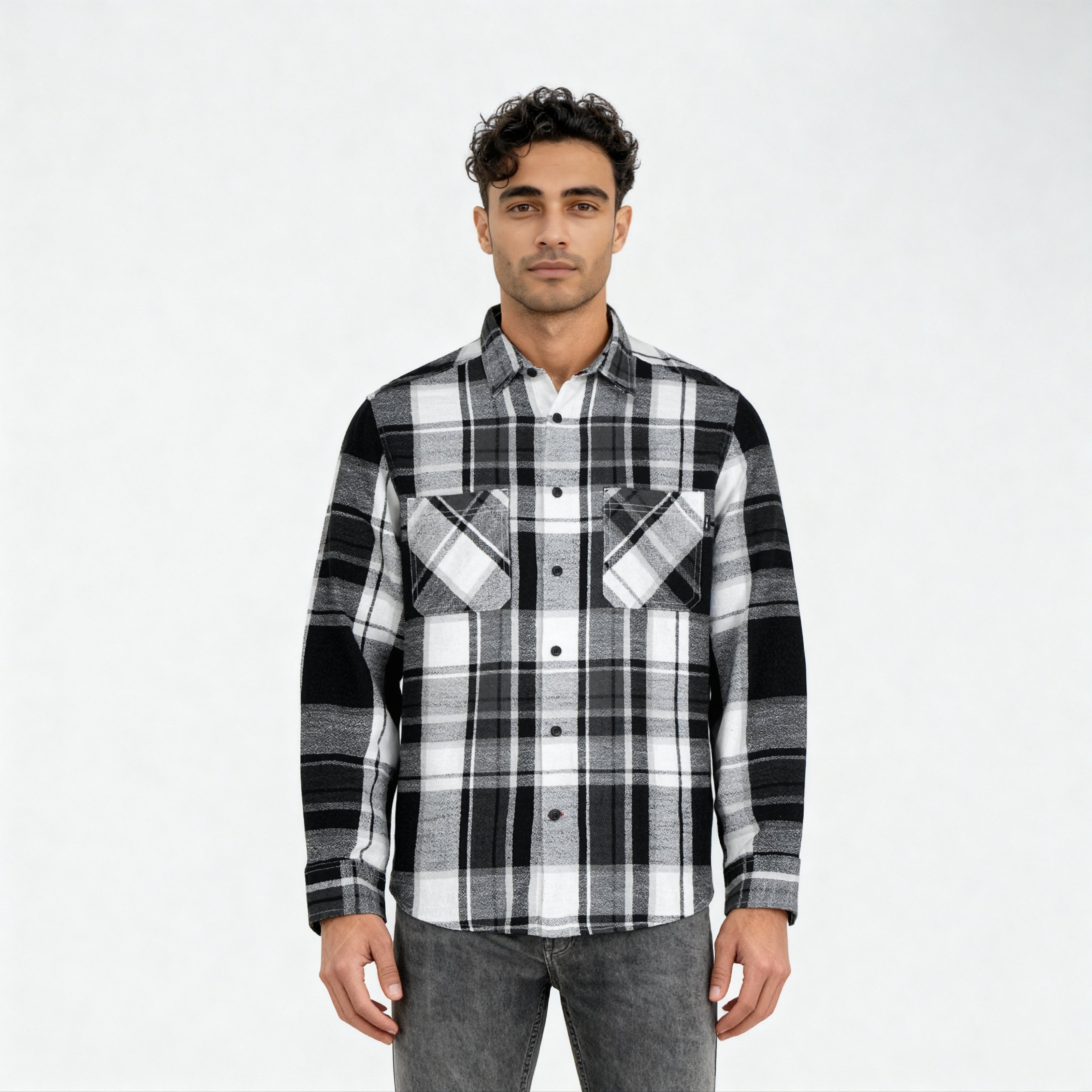 Cotton Double Pocket Checkered Lumber Jack Shirt