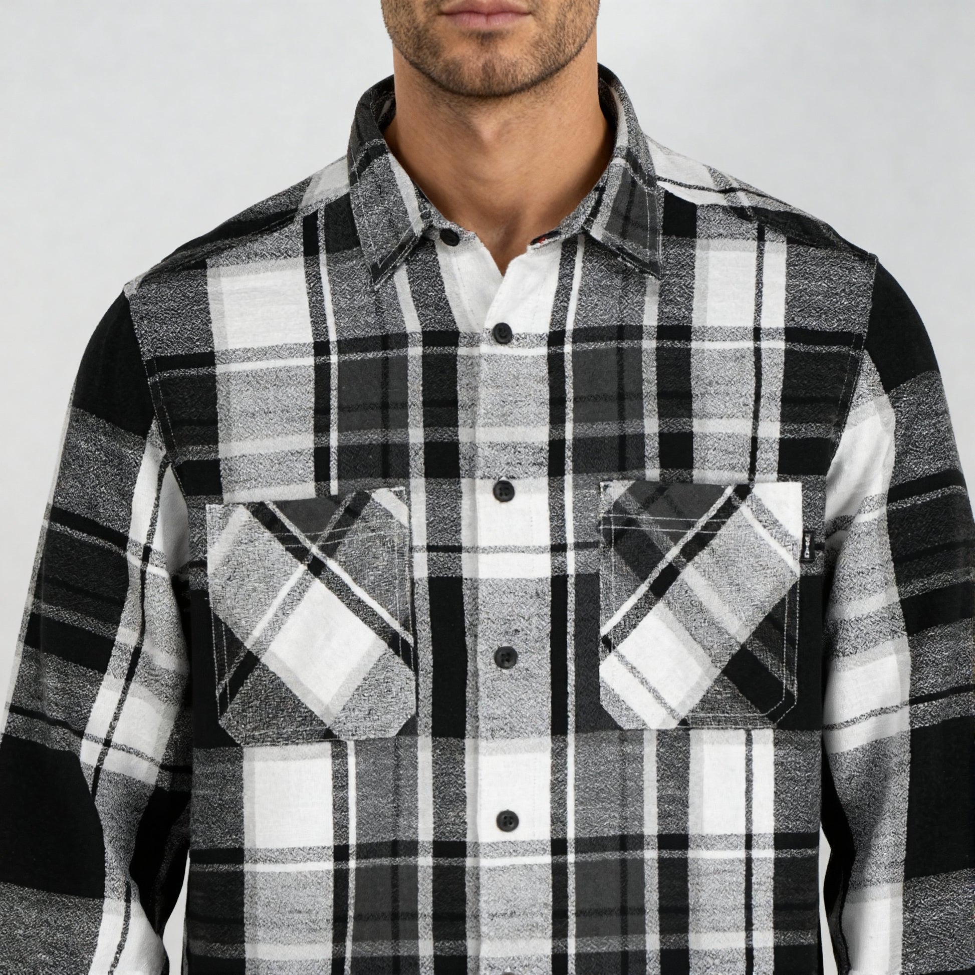 Cotton Double Pocket Checkered Lumber Jack Shirt