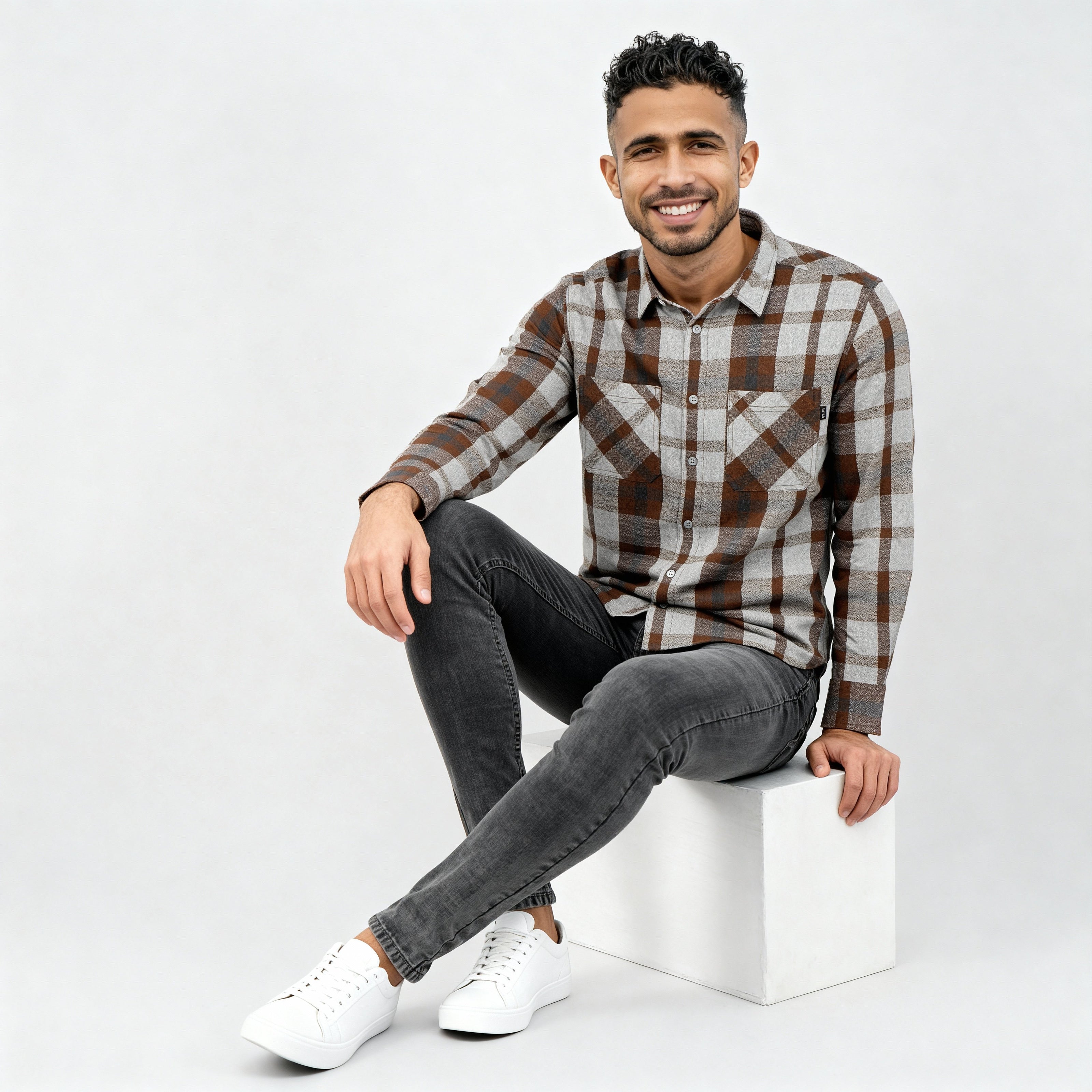 Cotton Double Pocket Checkered Lumber Jack Shirt