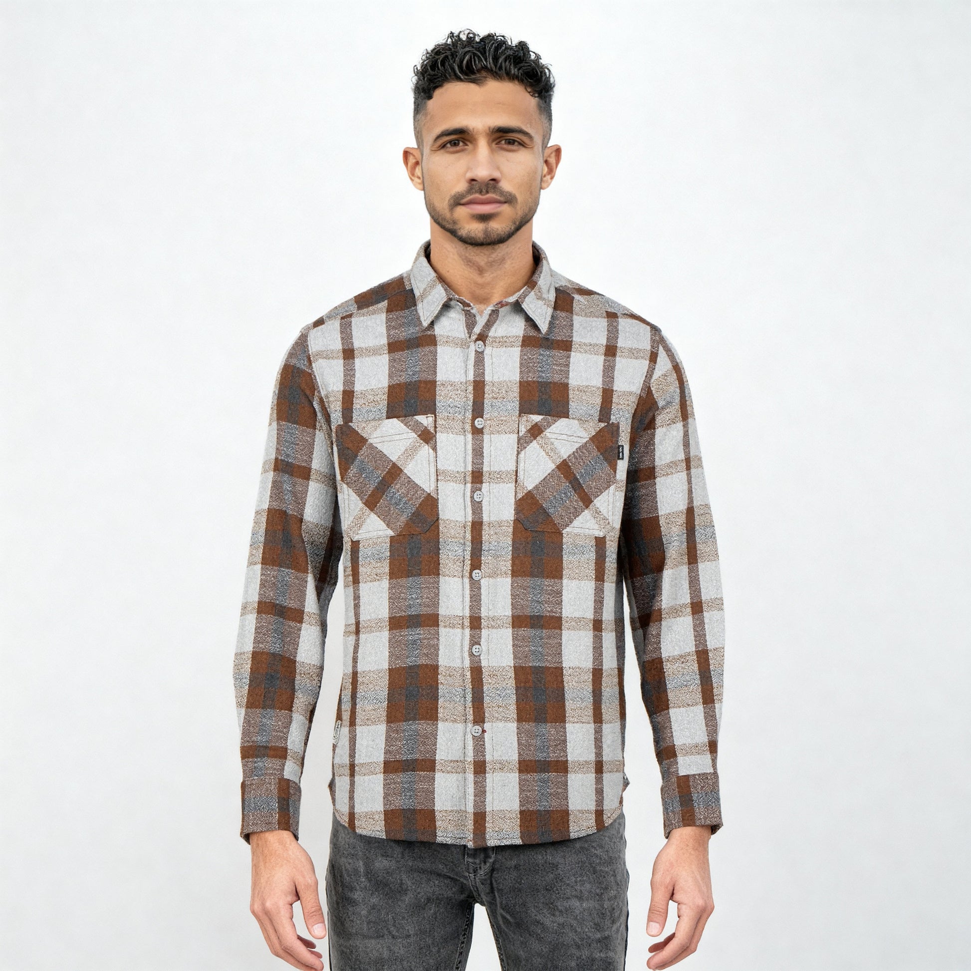 Cotton Double Pocket Checkered Lumber Jack Shirt