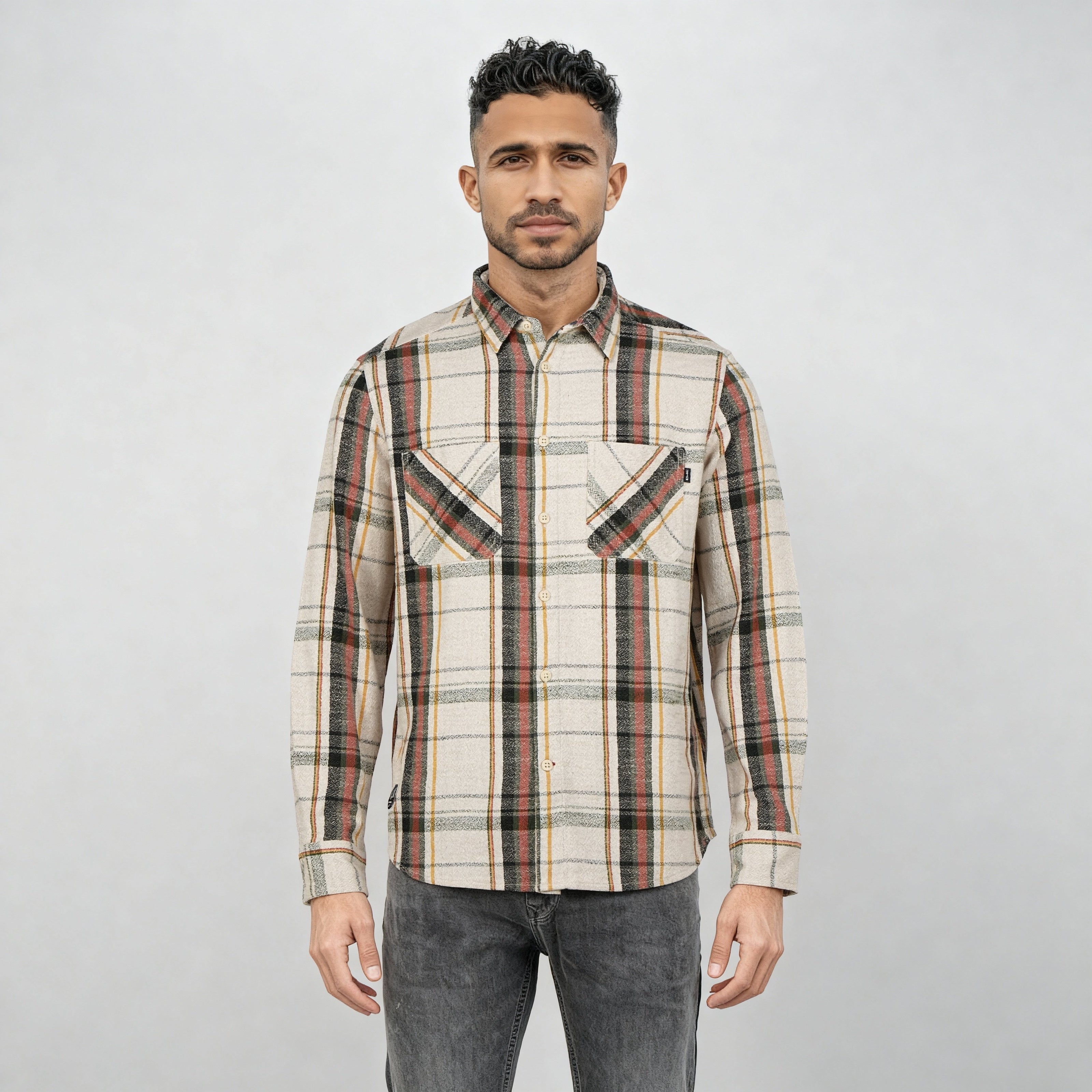 Cotton Double Pocket Checkered Lumber Jack Shirt