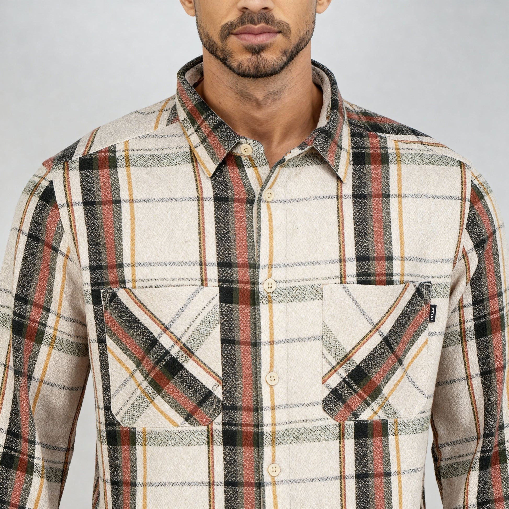Cotton Double Pocket Checkered Lumber Jack Shirt