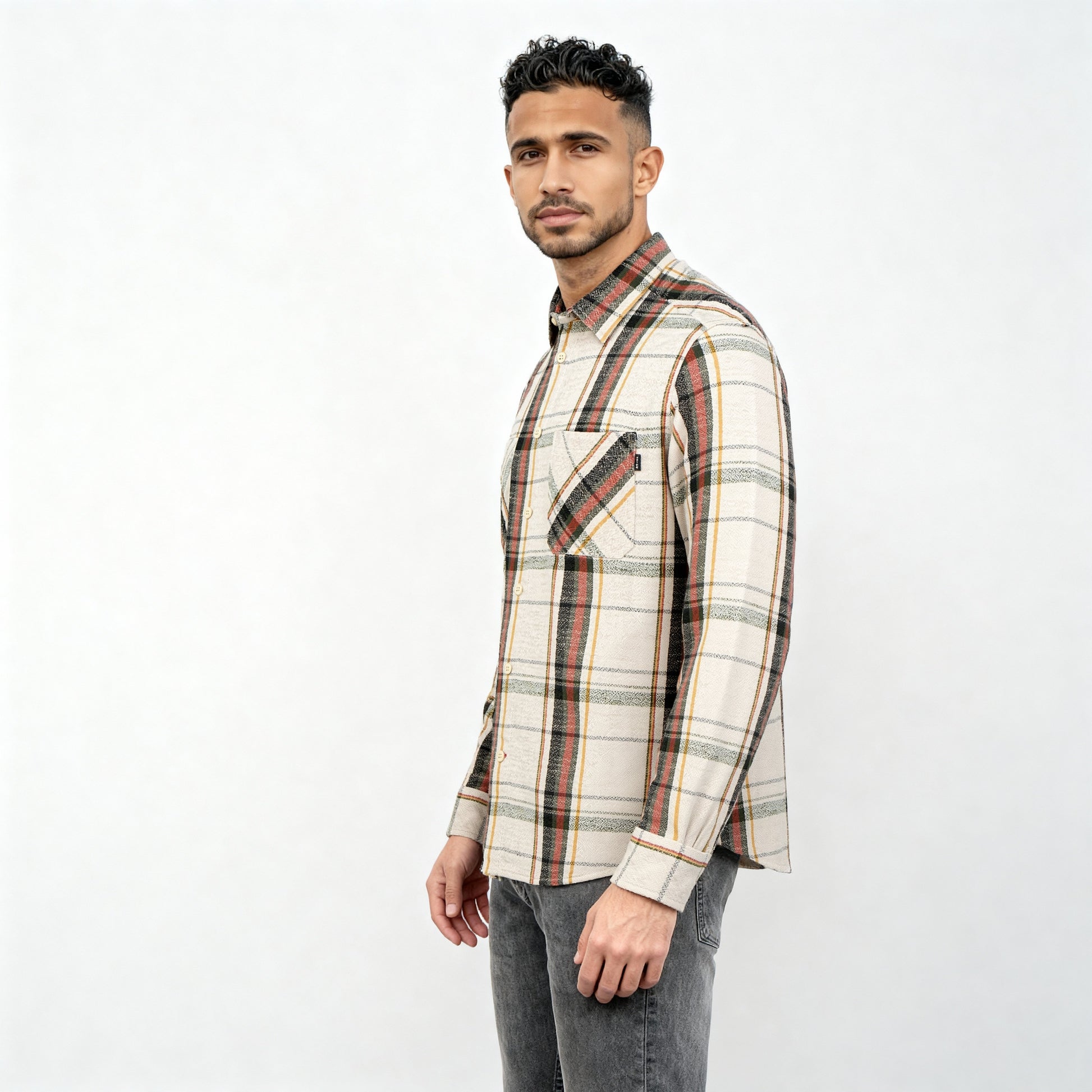 Cotton Double Pocket Checkered Lumber Jack Shirt