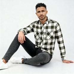 Cotton Double Pocket Checkered Lumber Jack Shirt