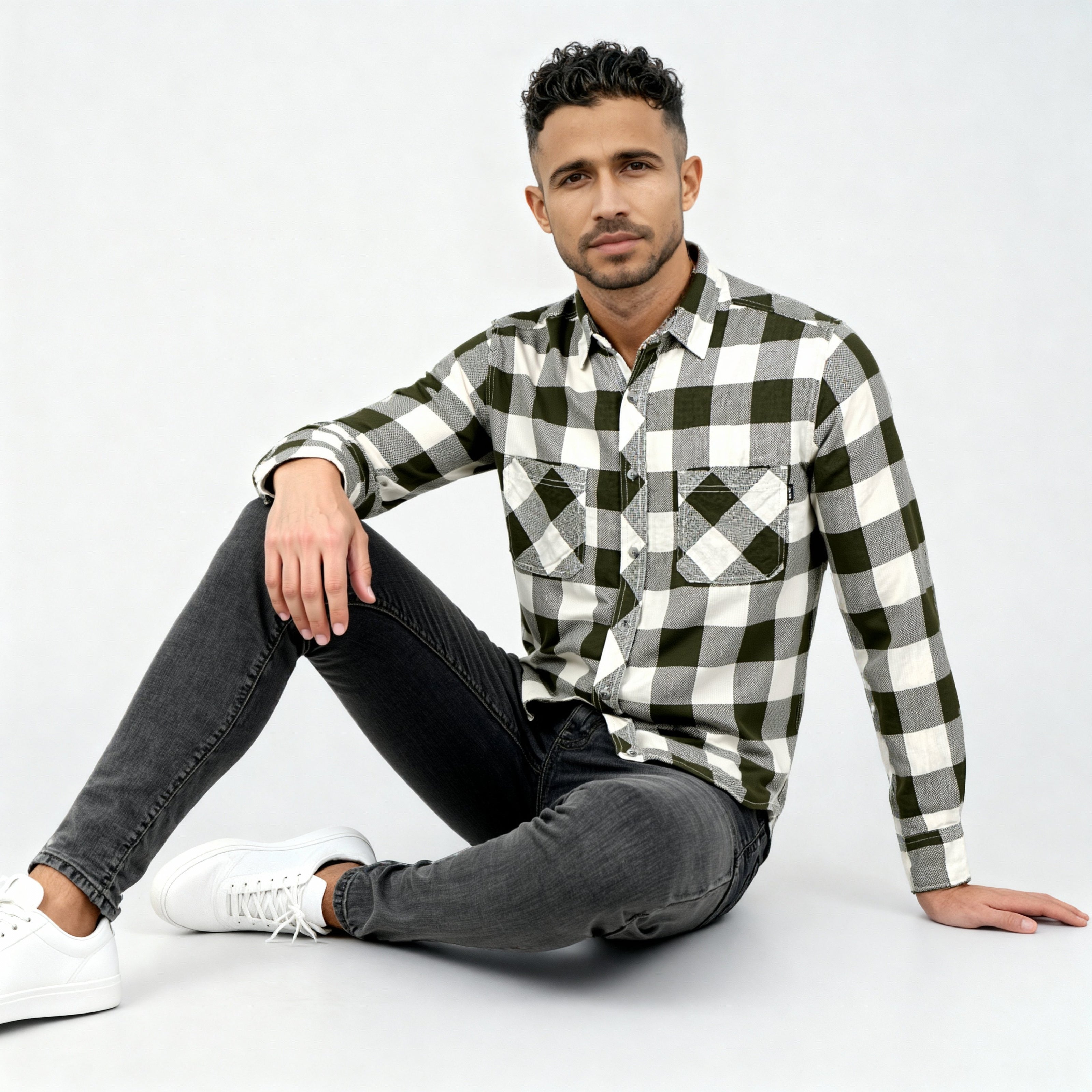 Cotton Double Pocket Checkered Lumber Jack Shirt