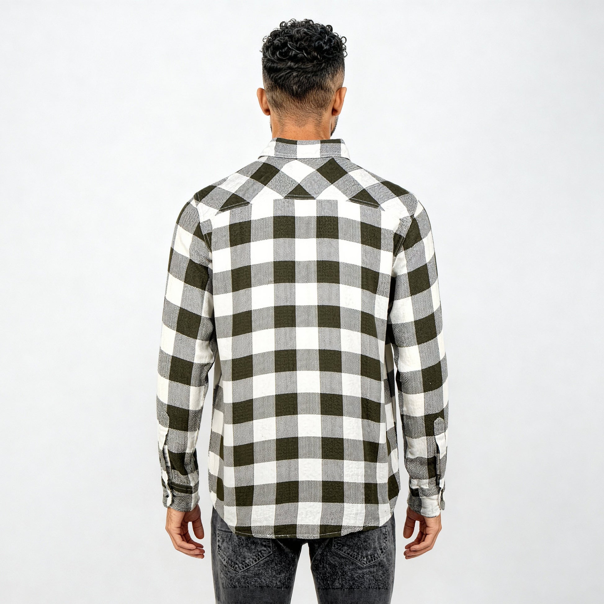 Cotton Double Pocket Checkered Lumber Jack Shirt