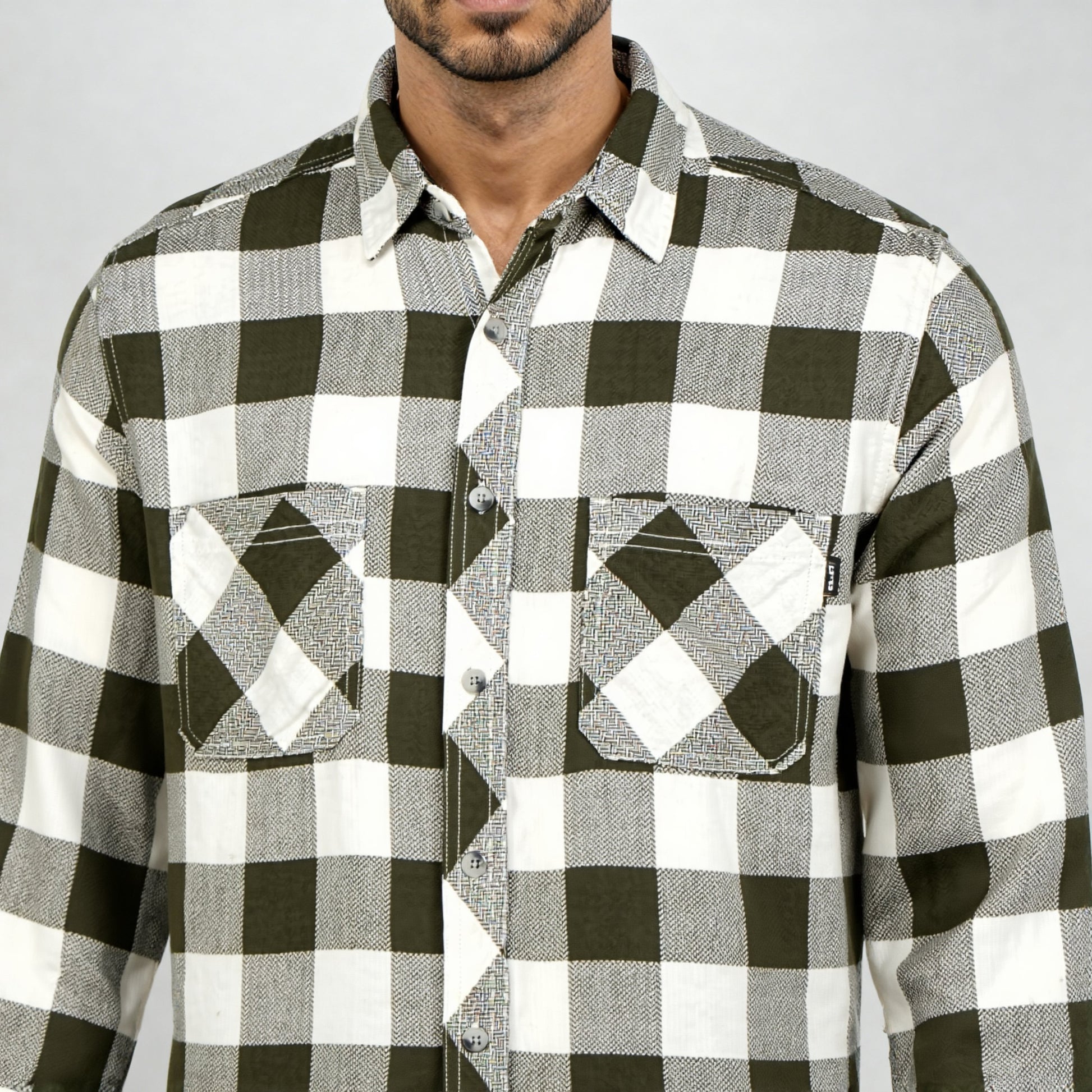 Cotton Double Pocket Checkered Lumber Jack Shirt