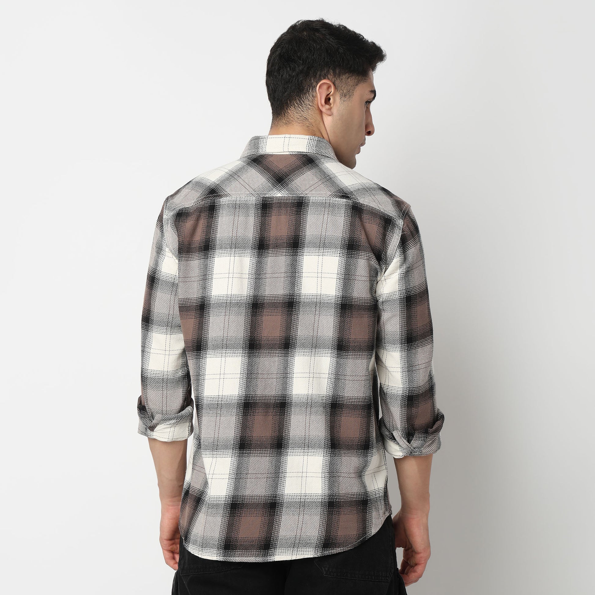 Cotton Double Pocket Checkered Lumber Jack Shirt