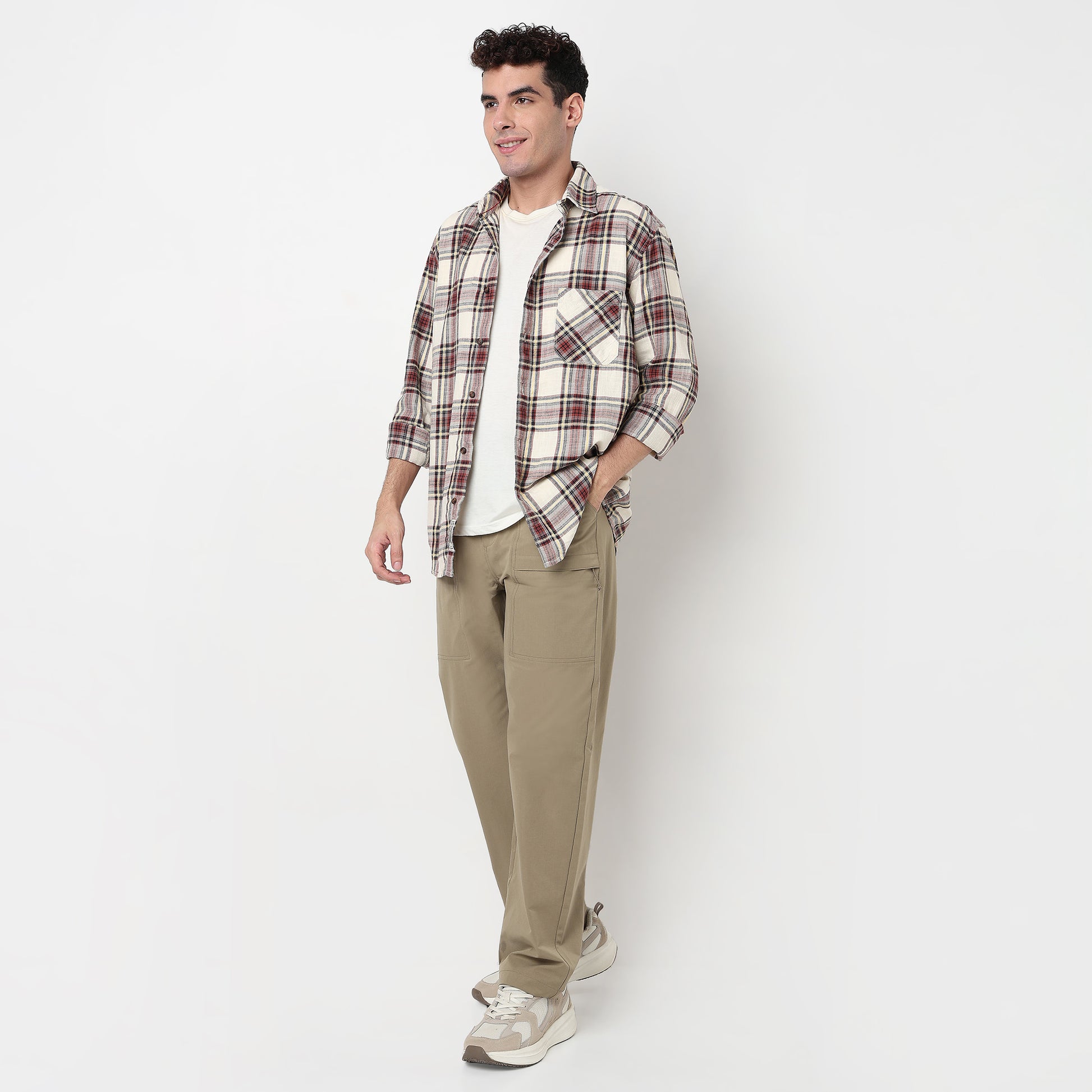 Buy Men Regular Fit Checkered Full Sleeve Shirt  - Style Union