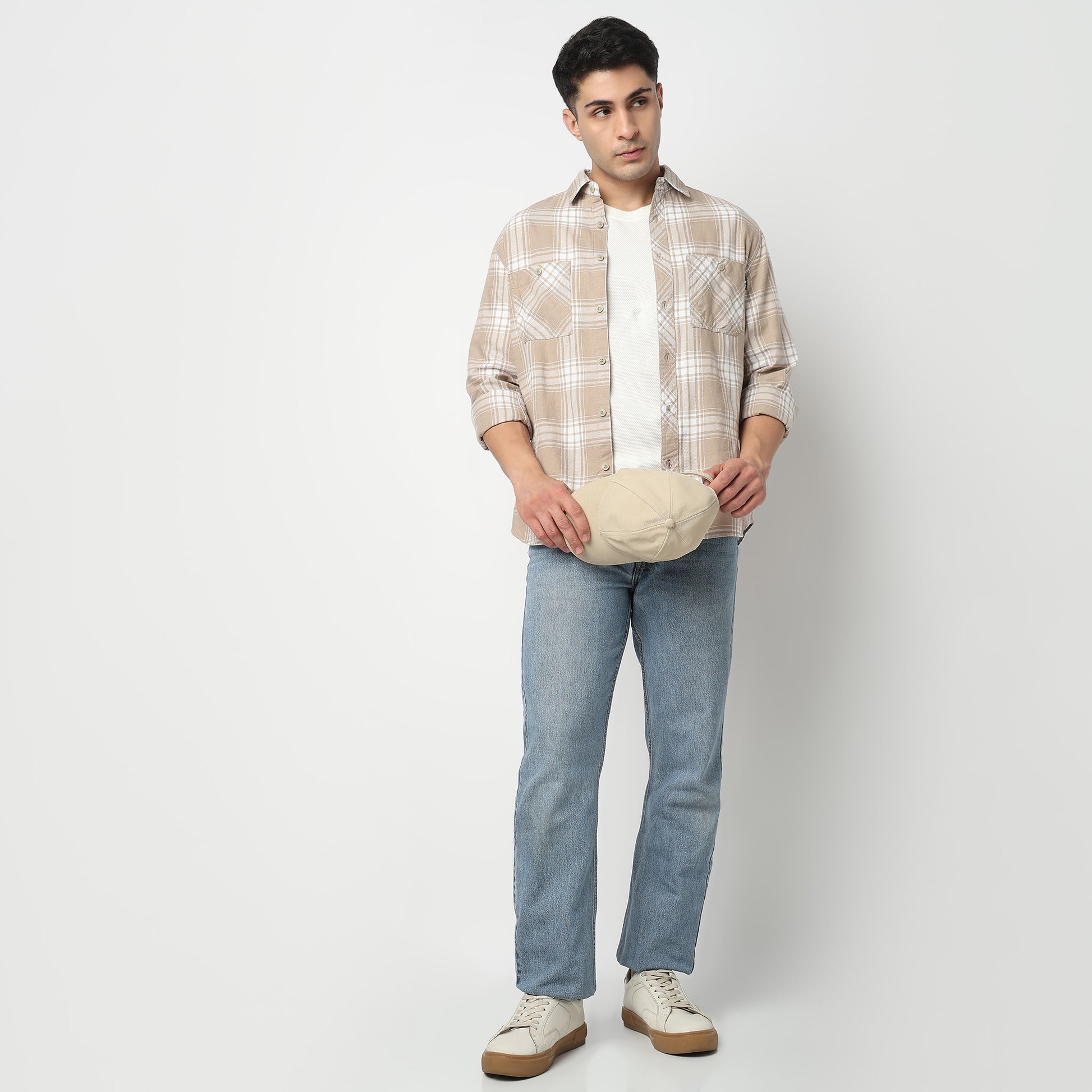 Cotton Double Pocket Checkered Lumber Jack Shirt