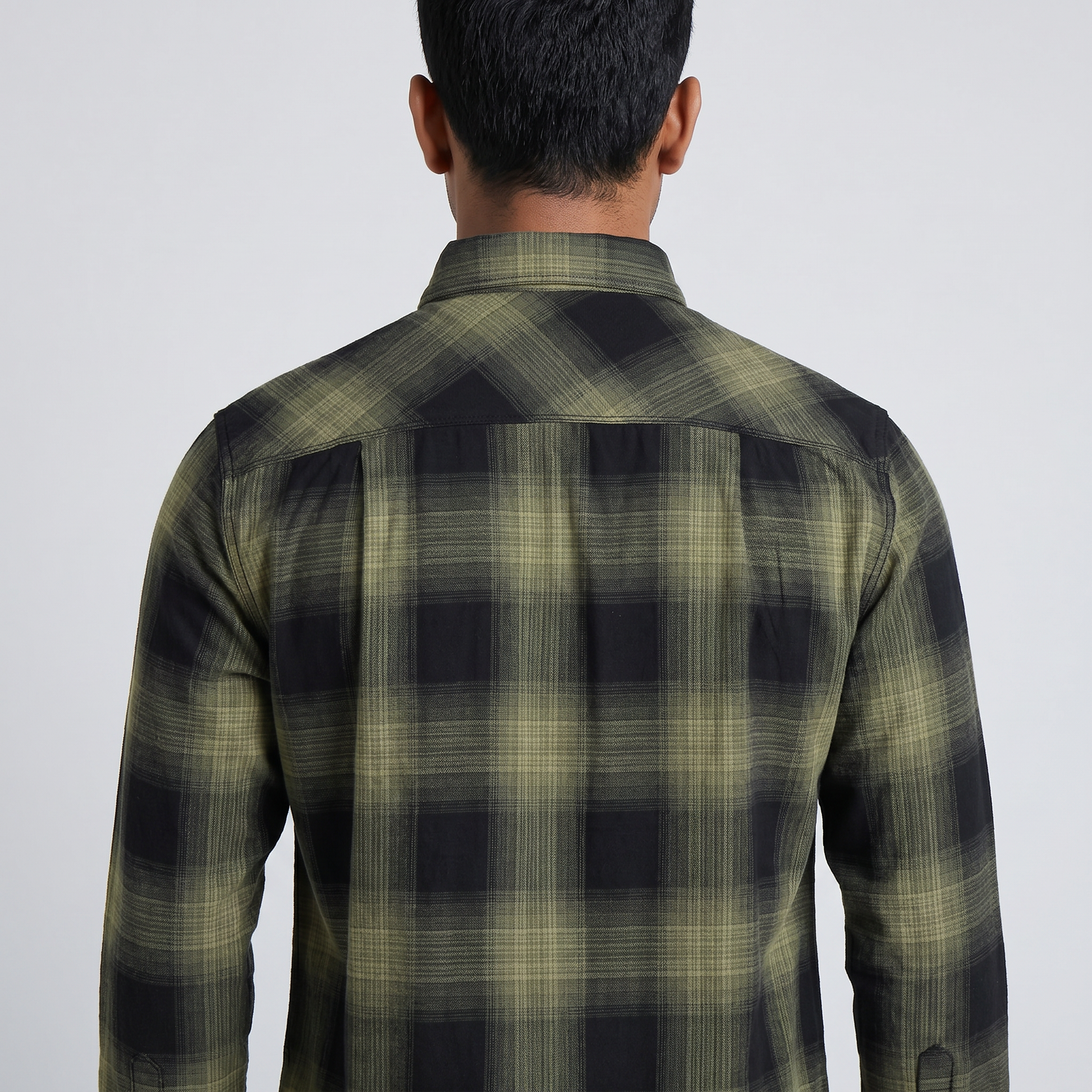 Cotton Checkered Double Pocket Shirt