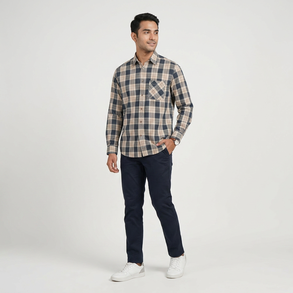 Cotton Checkered Ranger Shirt