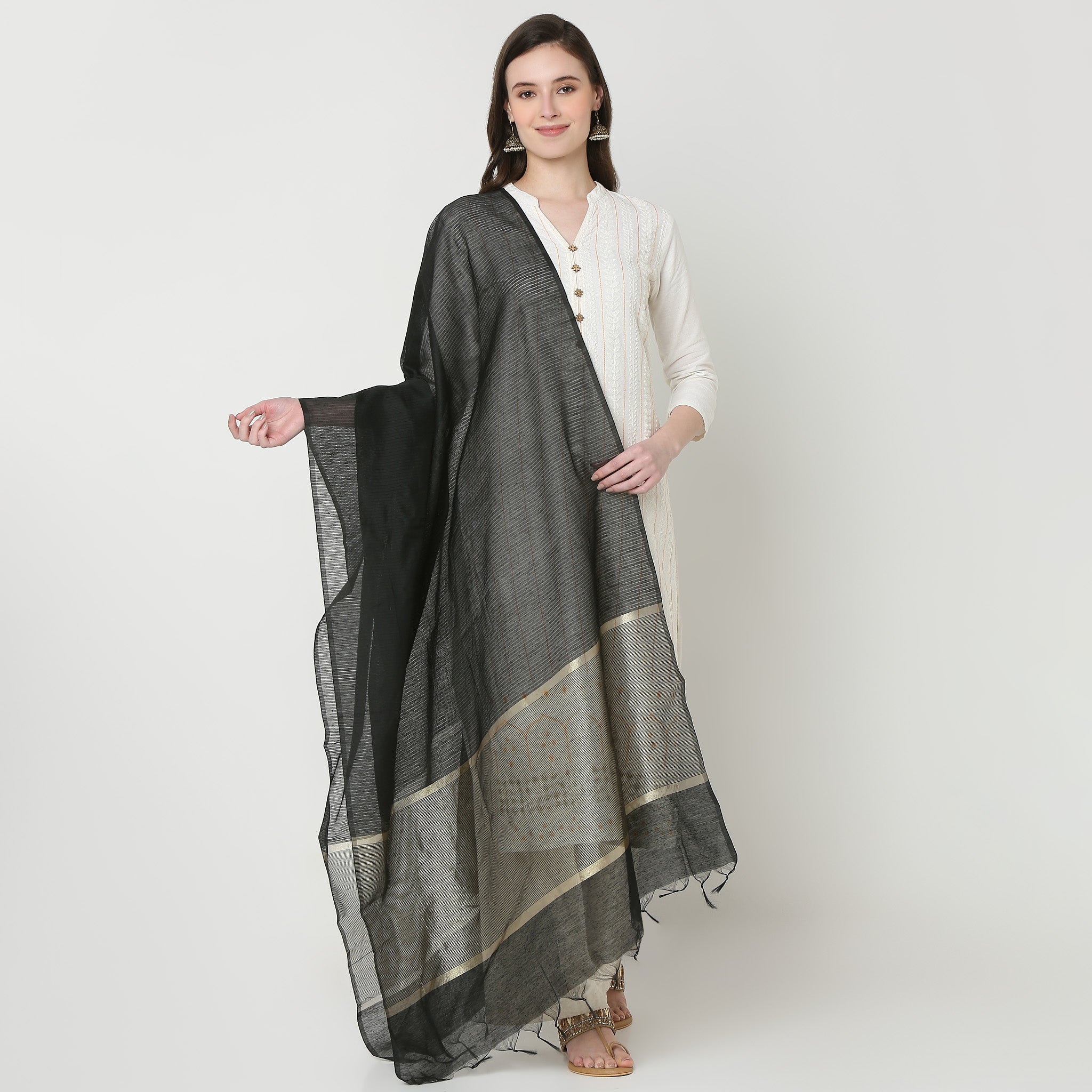 Golden Zari Dupatta