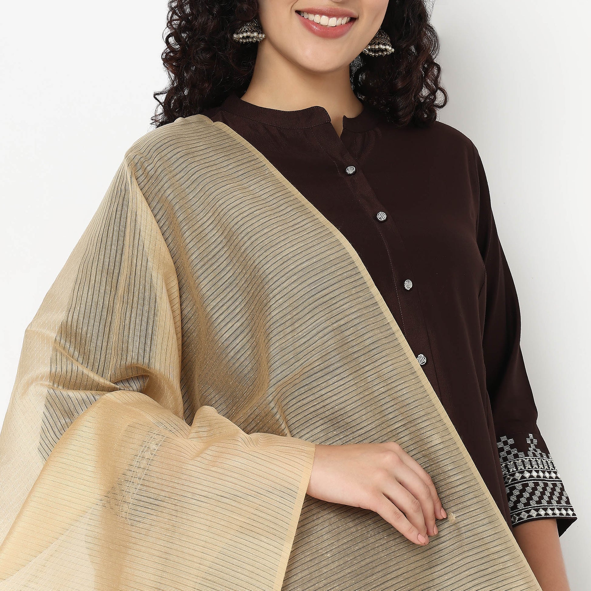 Golden Zari Dupatta