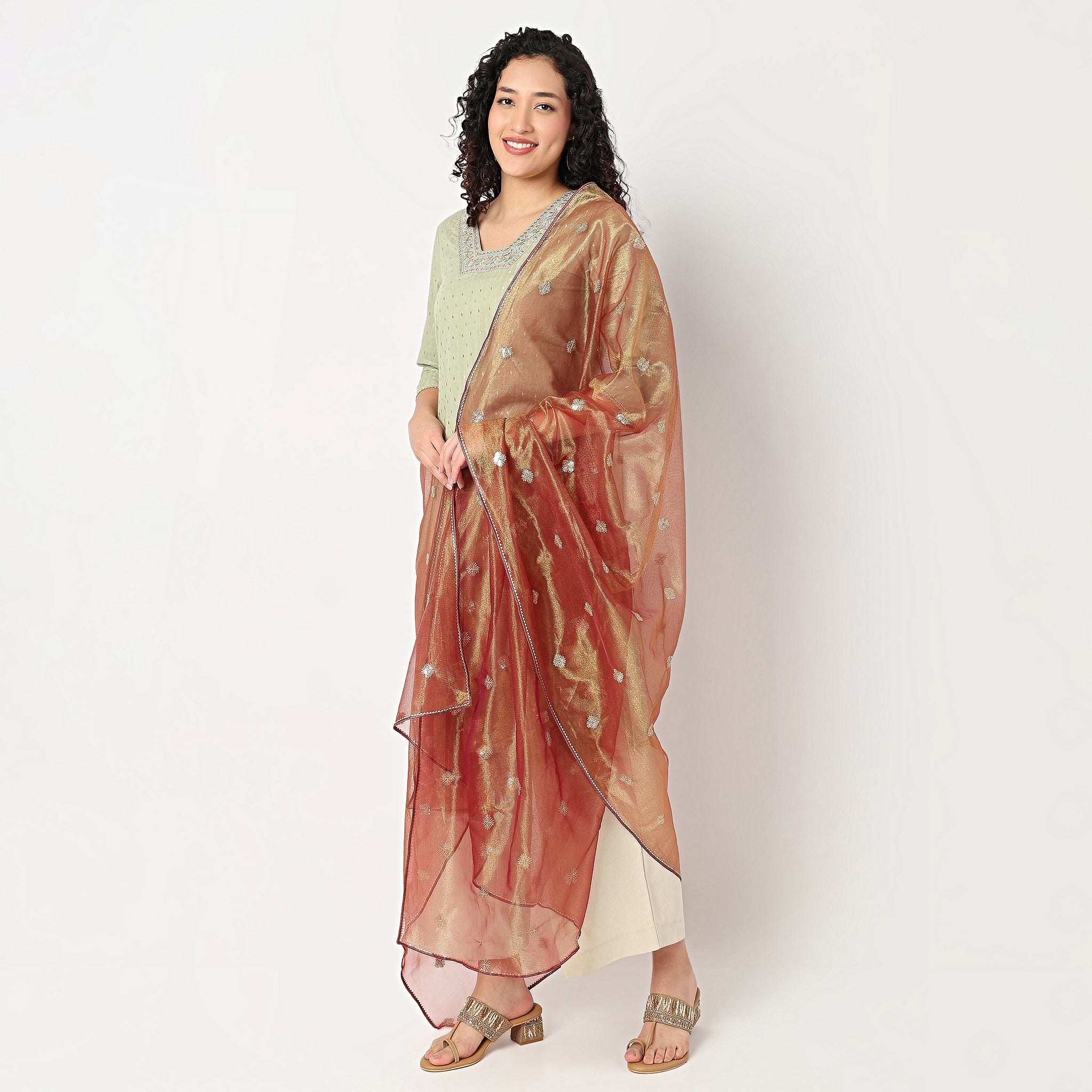 Embroidered Polyester Dupatta