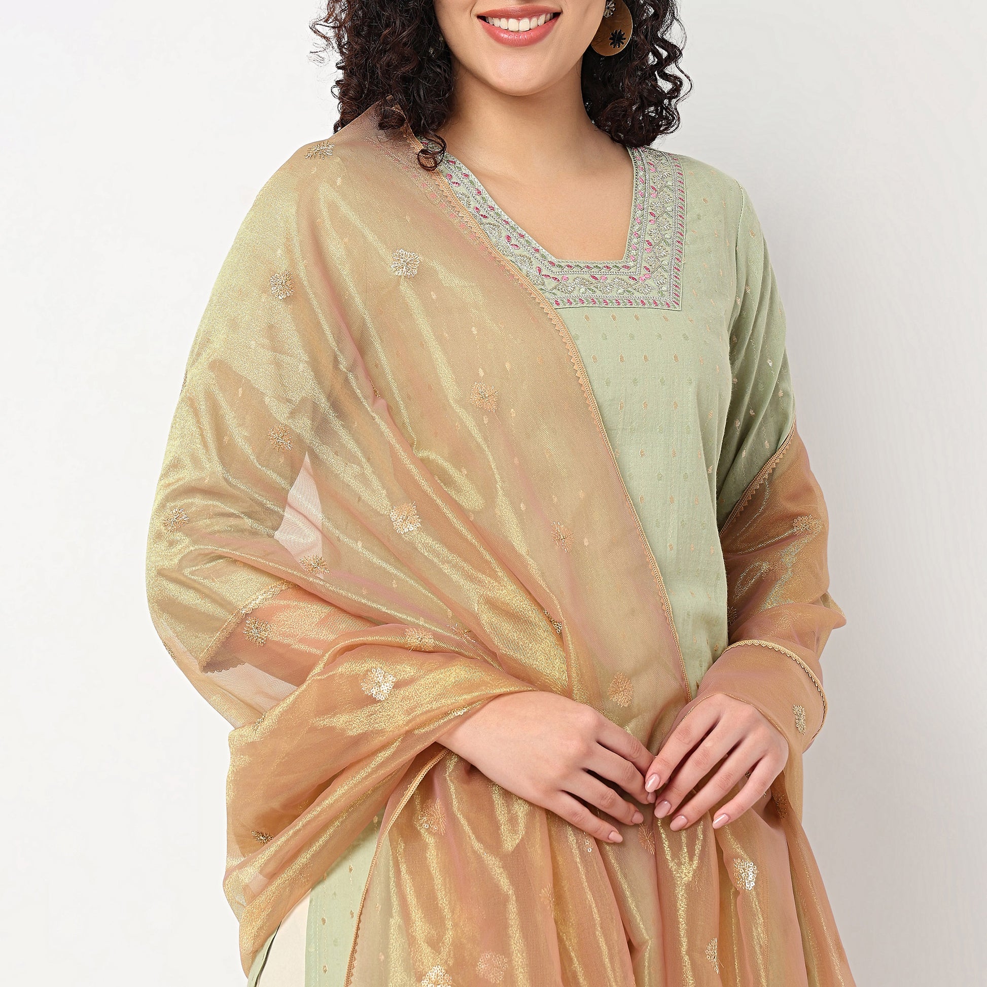 Embroidered Polyester Dupatta