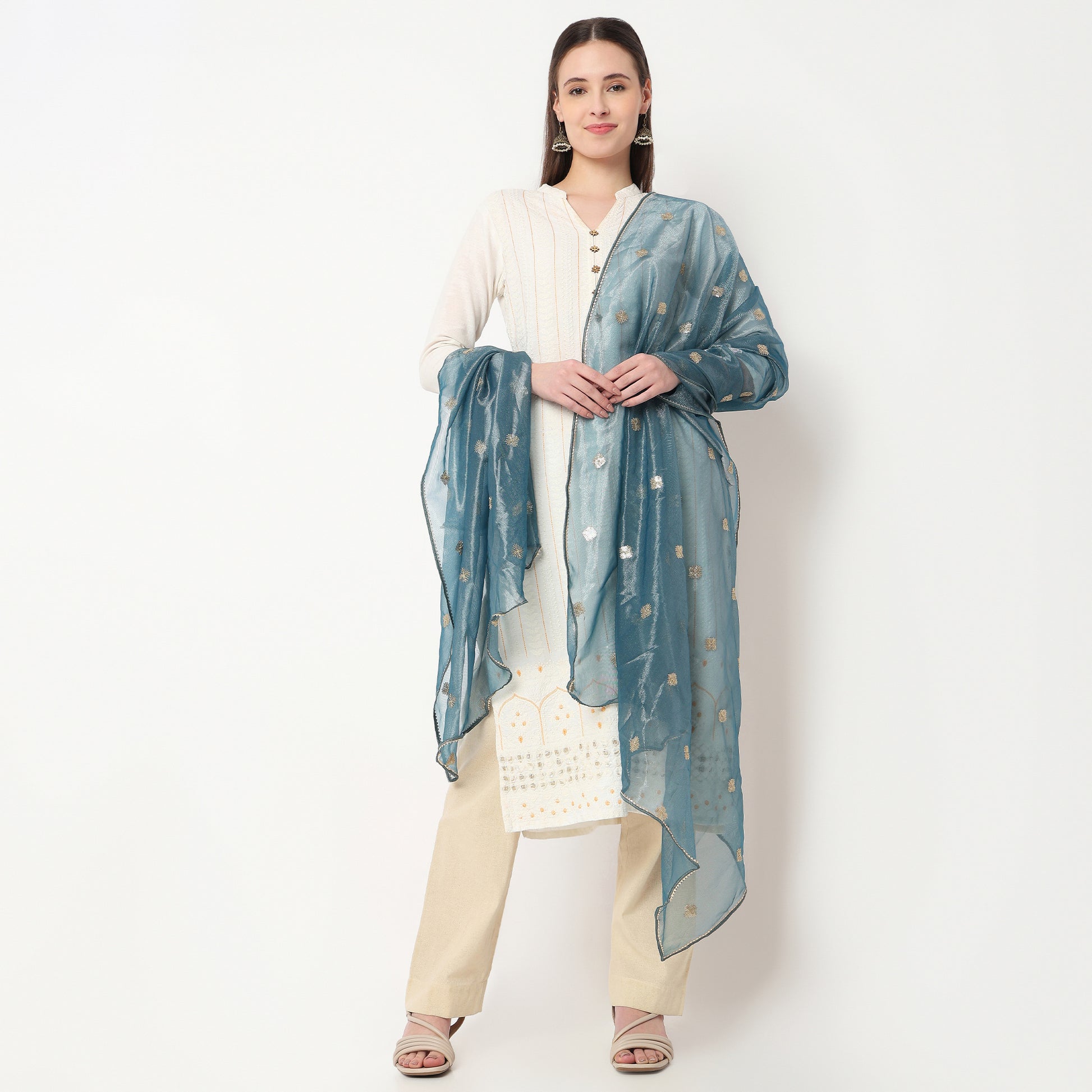 Embroidered Polyester Dupatta