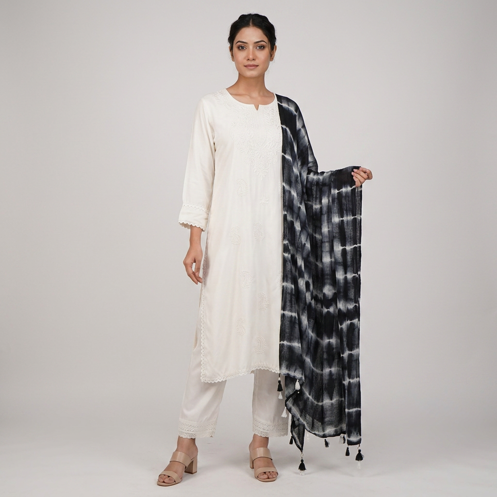 Cotton Printed Shibori Dupatta