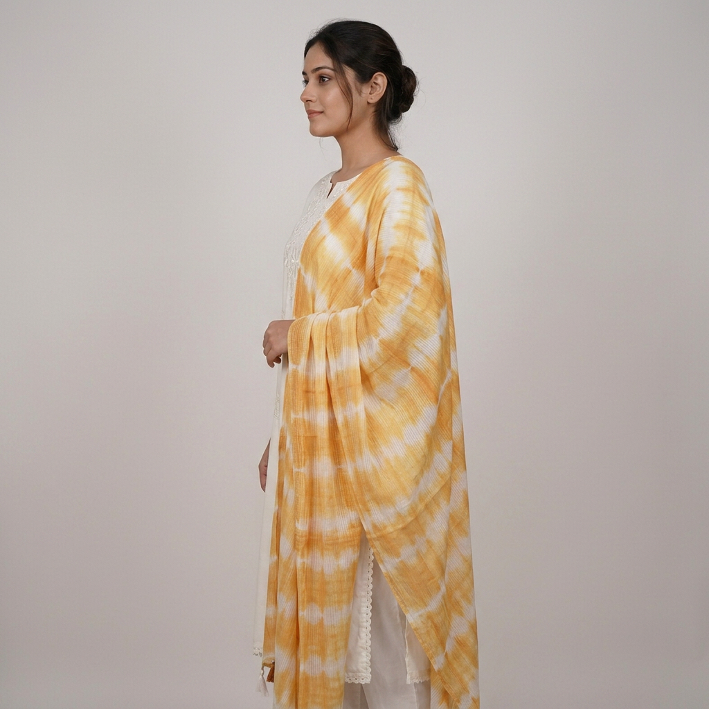 Cotton Printed Shibori Dupatta