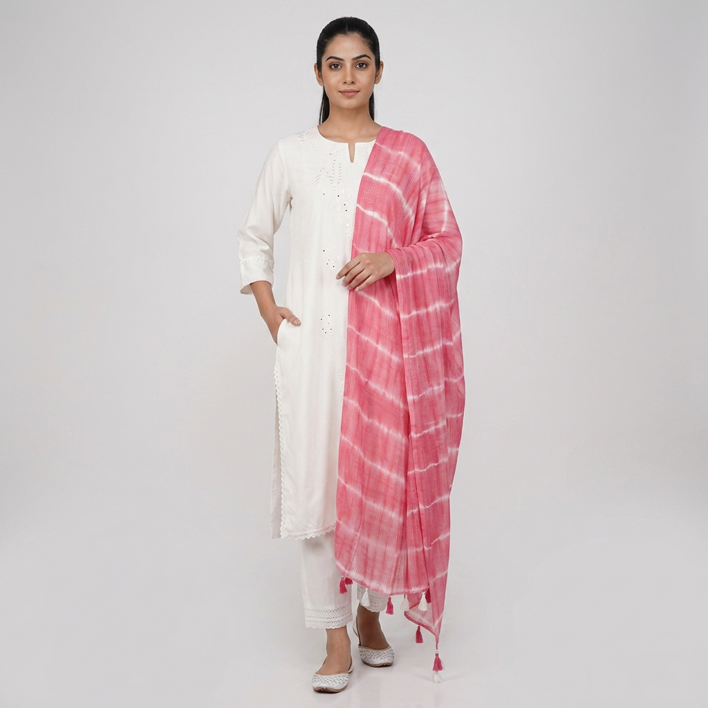 Cotton Printed Shibori Dupatta