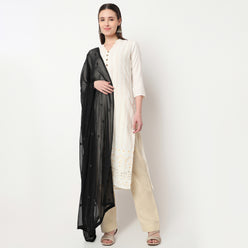 Embroidered Chiffon Dupatta