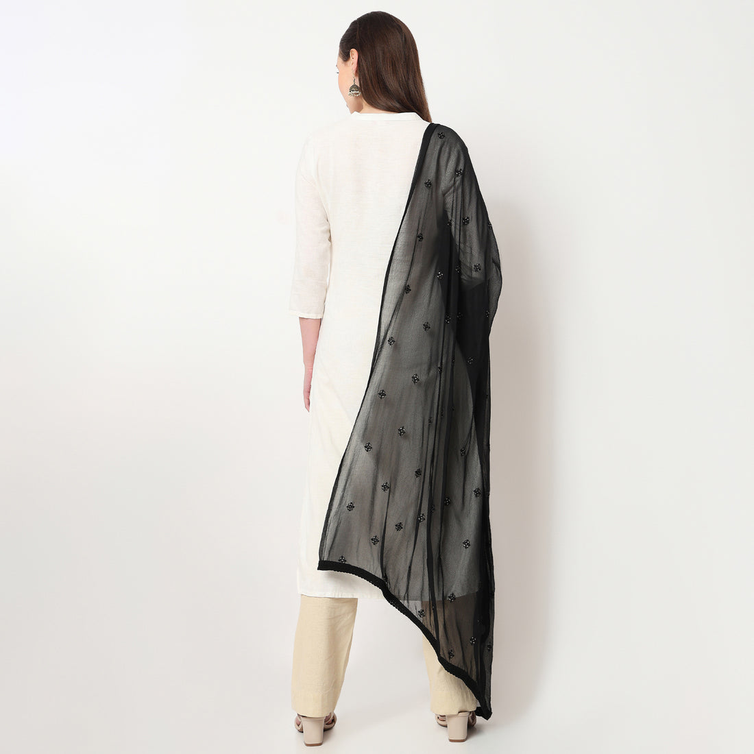 Embroidered Nylon Dupatta
