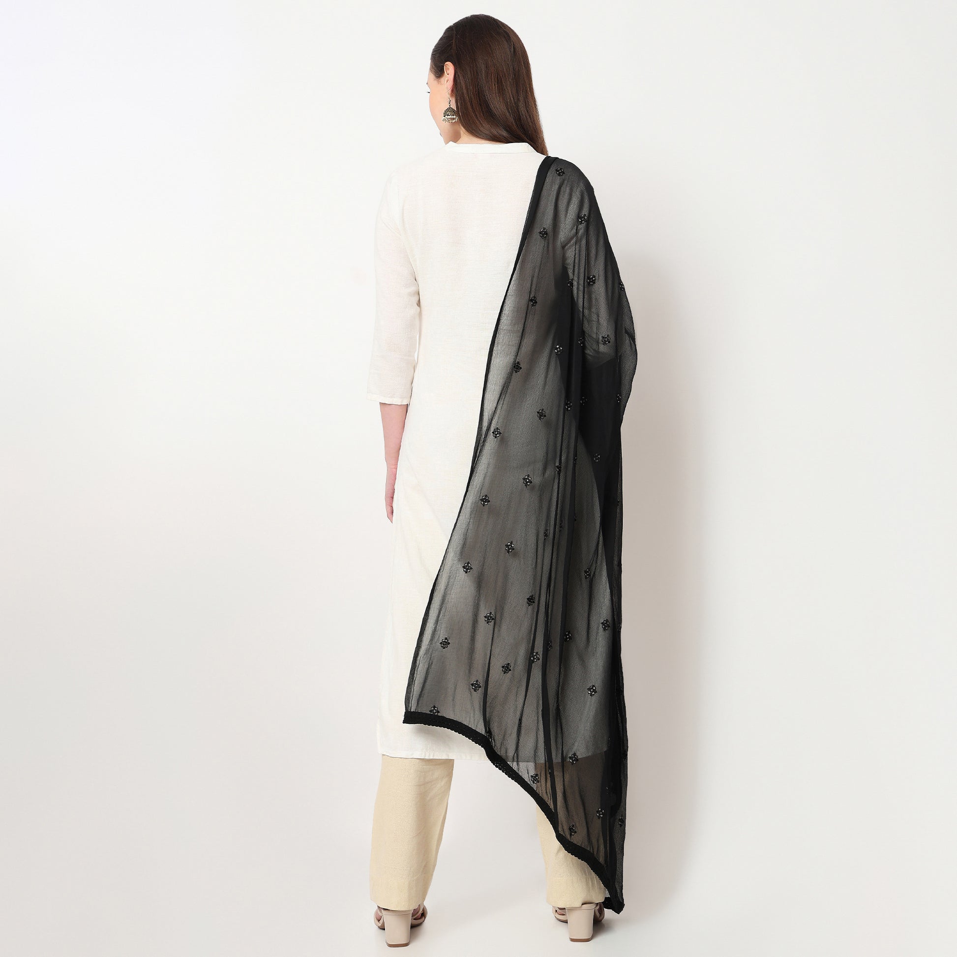 Embroidered Nylon Dupatta