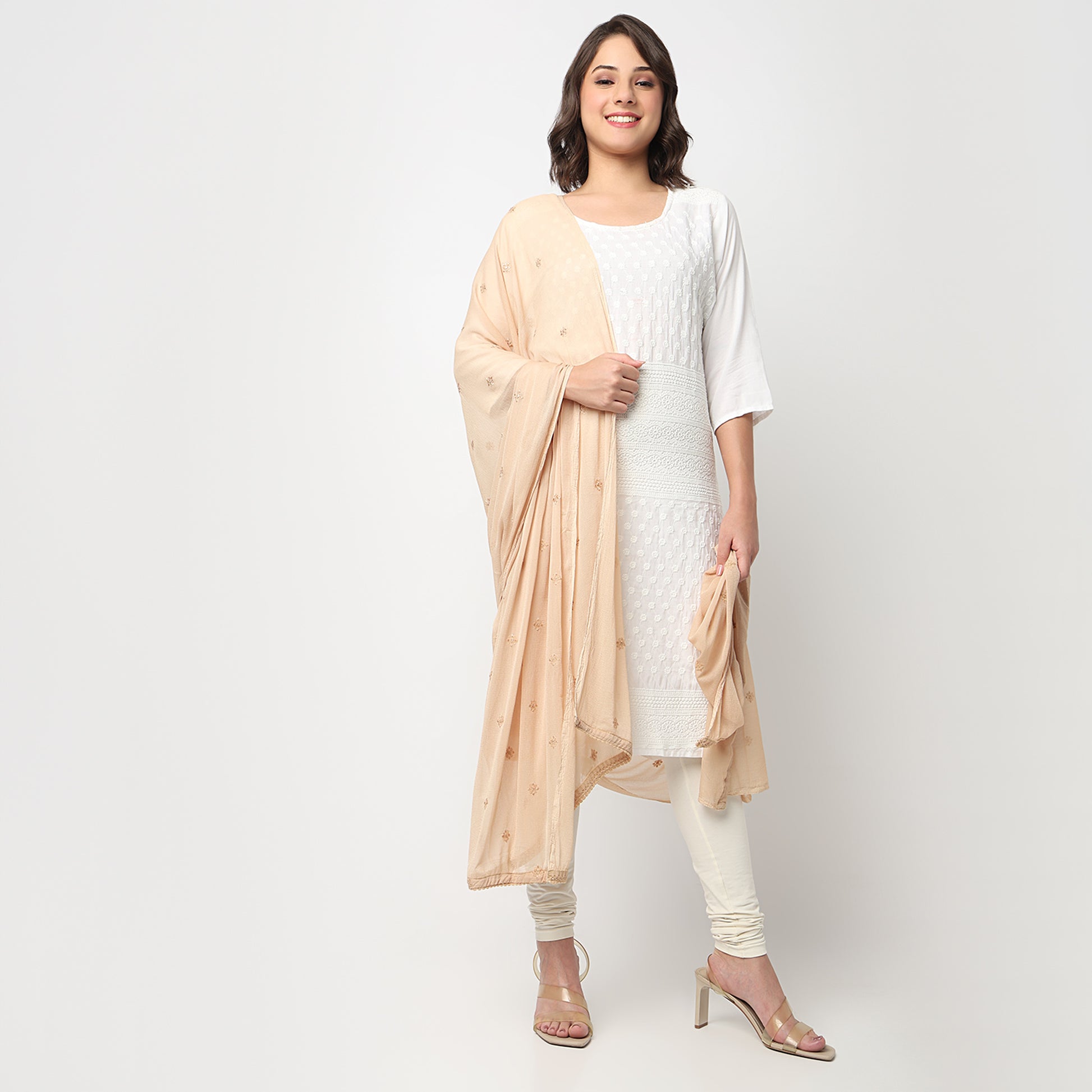 Embroidered Chiffon Dupatta
