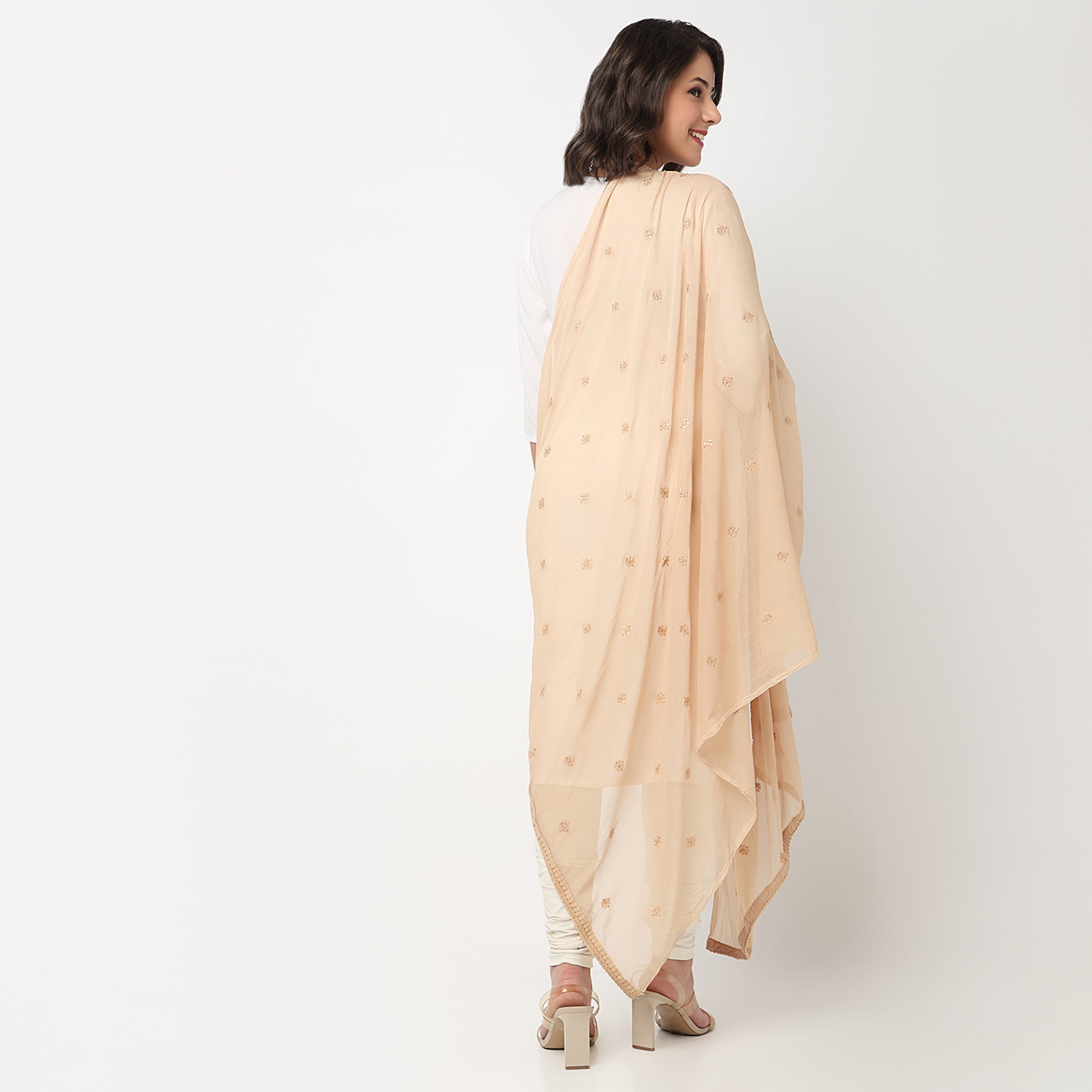 Embroidered Chiffon Dupatta