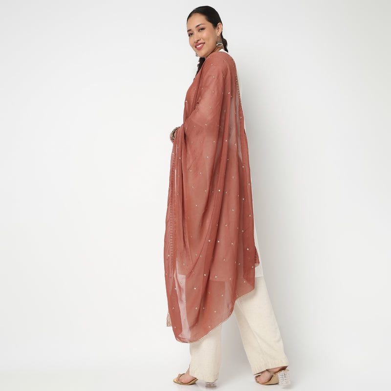 Embellished Poly Silk Dupatta