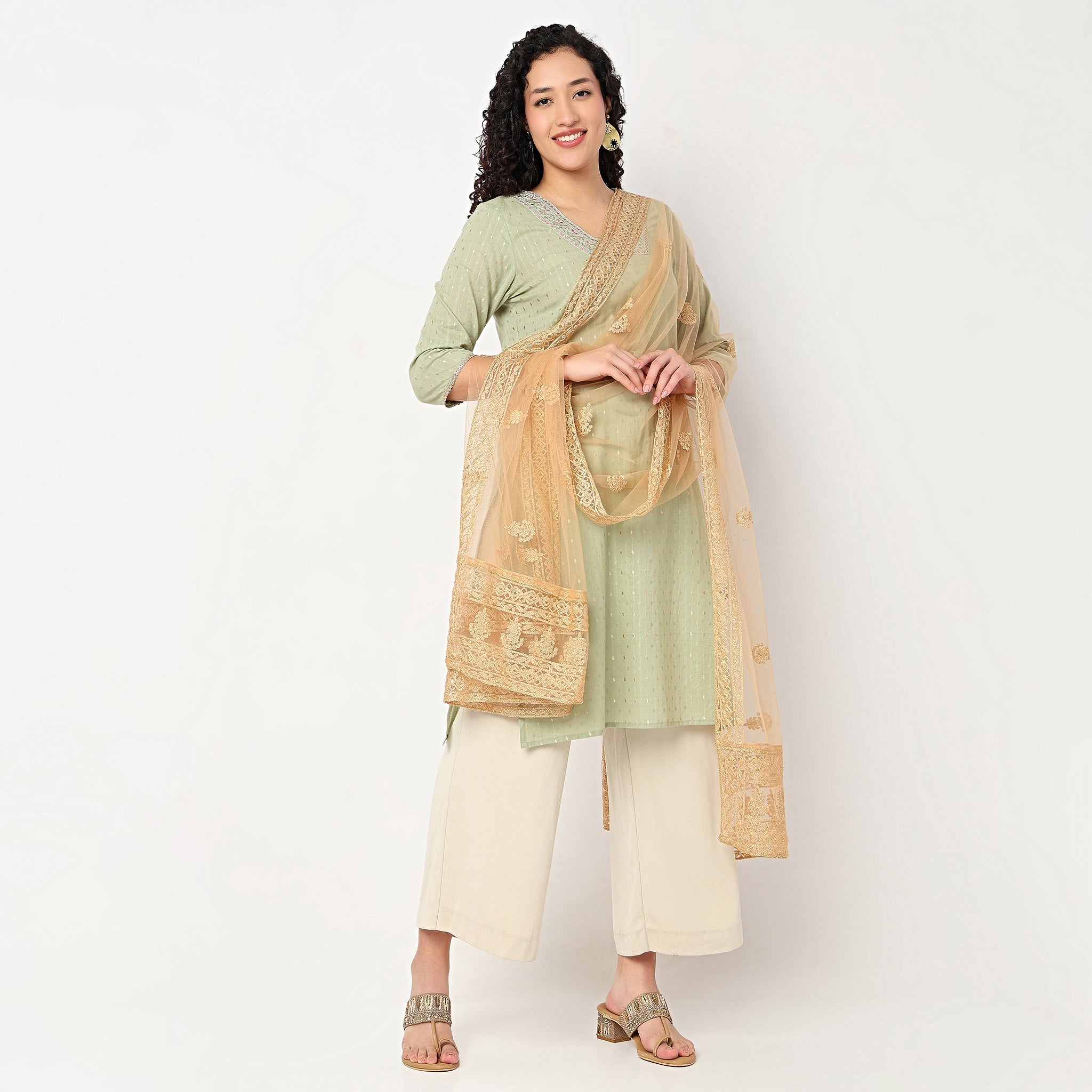Embroidered Polyster Dupatta