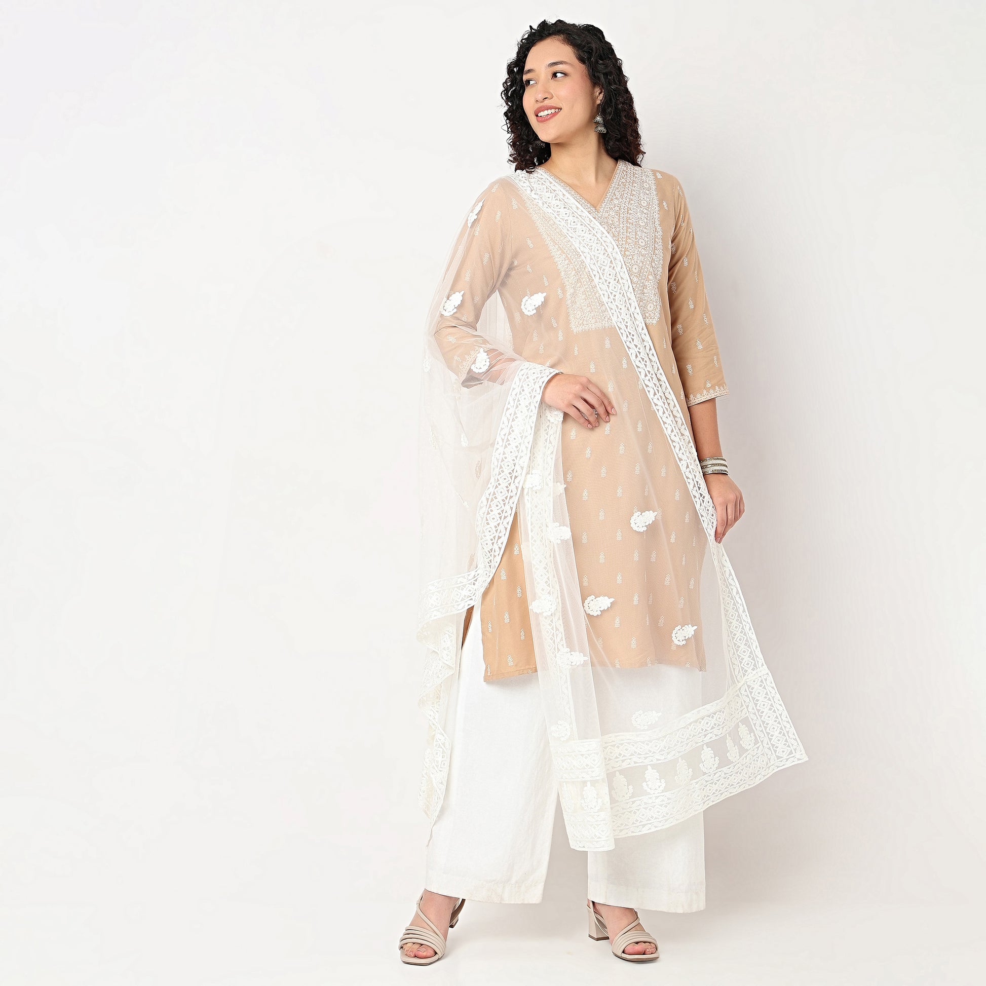 Embroidered Polyster Dupatta