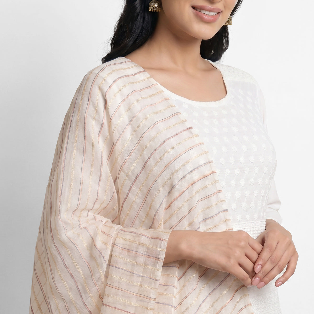 Tassel Striped Dupatta