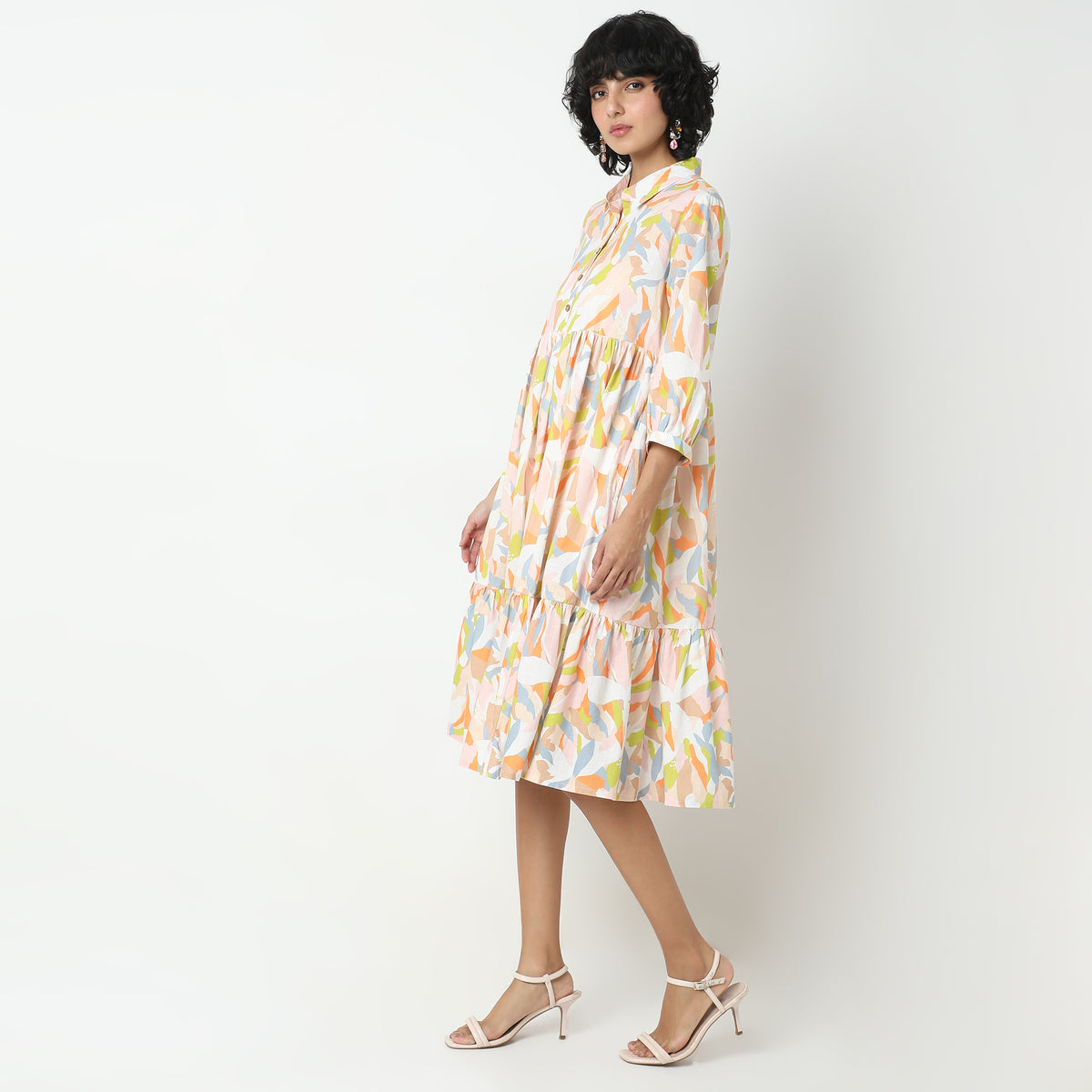 Flare Fit Printed Dress