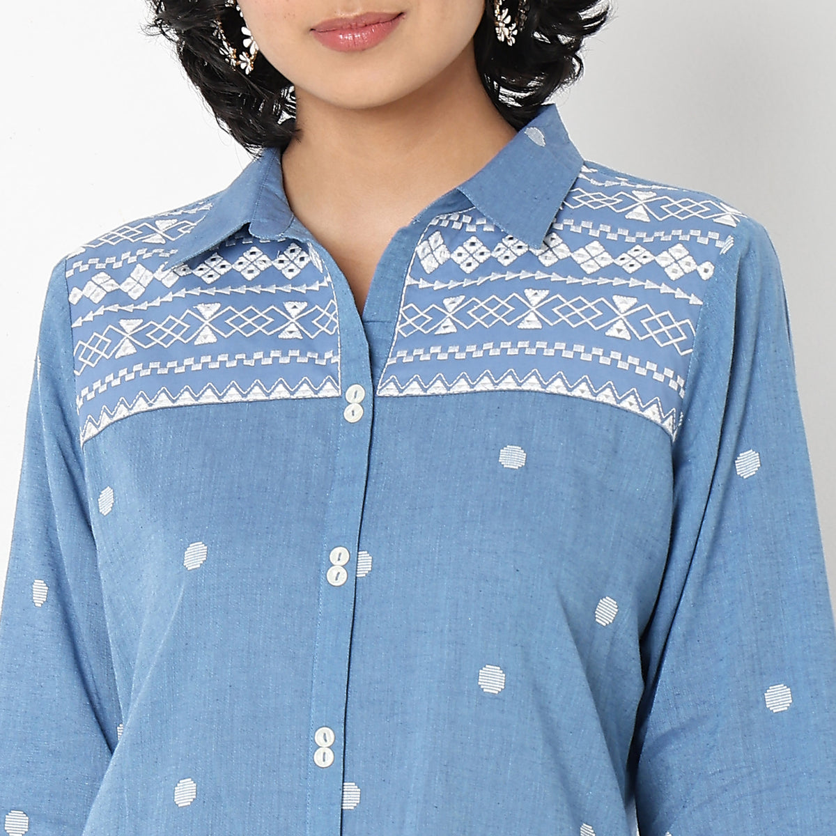 Regular Fit Embroidered Tunic