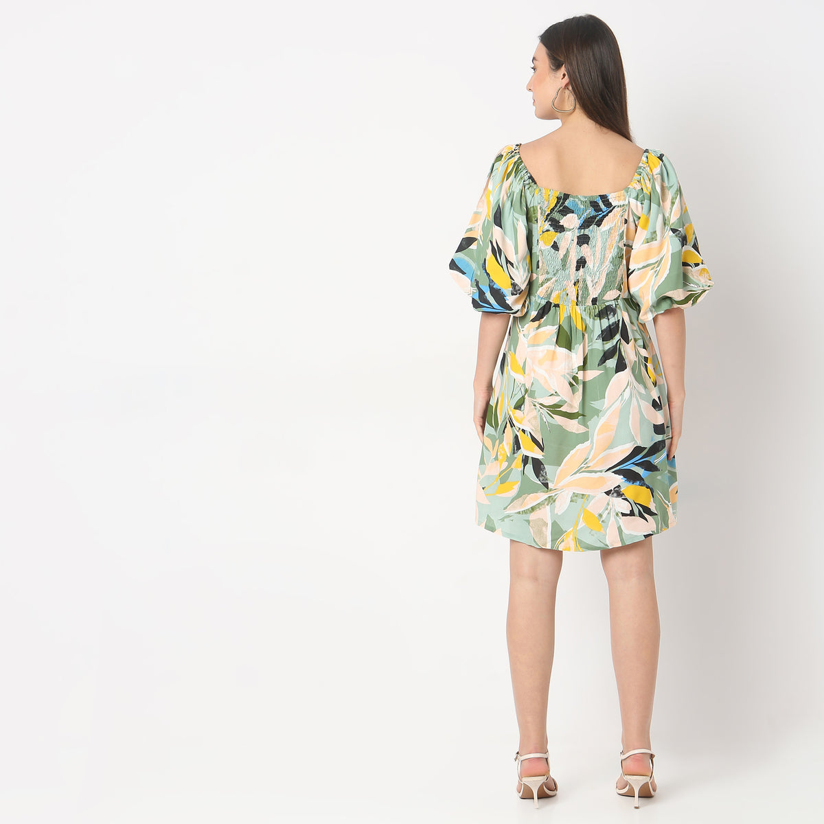 Flare Fit Printed Dress