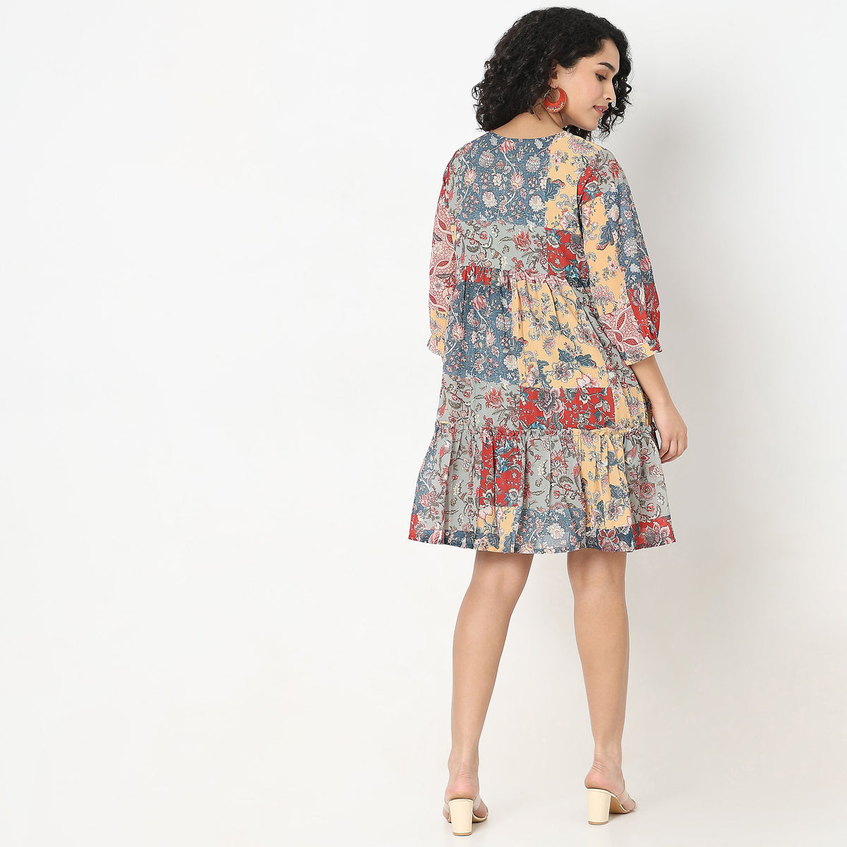 Flare Fit Printed Dress