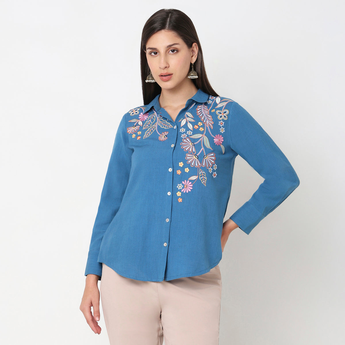 Regular Fit Embroidered Shirt