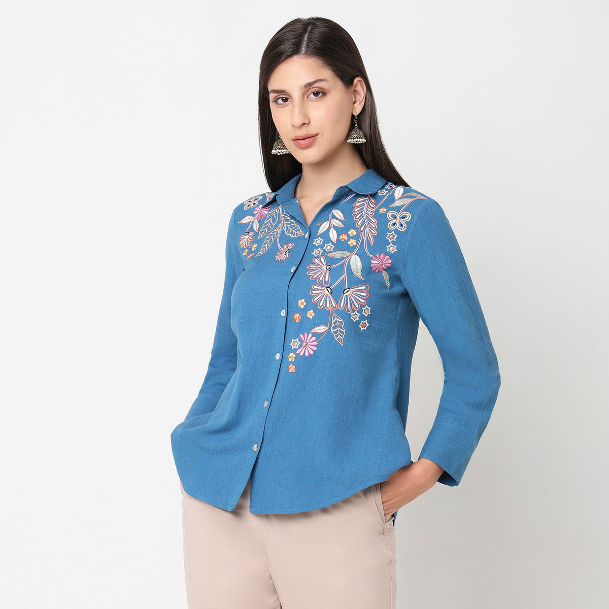 Regular Fit Embroidered Shirt